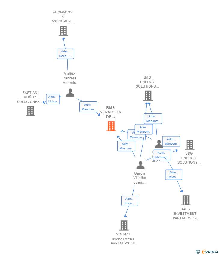 Vinculaciones societarias de BMS SERVICIOS DE INGENIERIA Y CONTROL SL