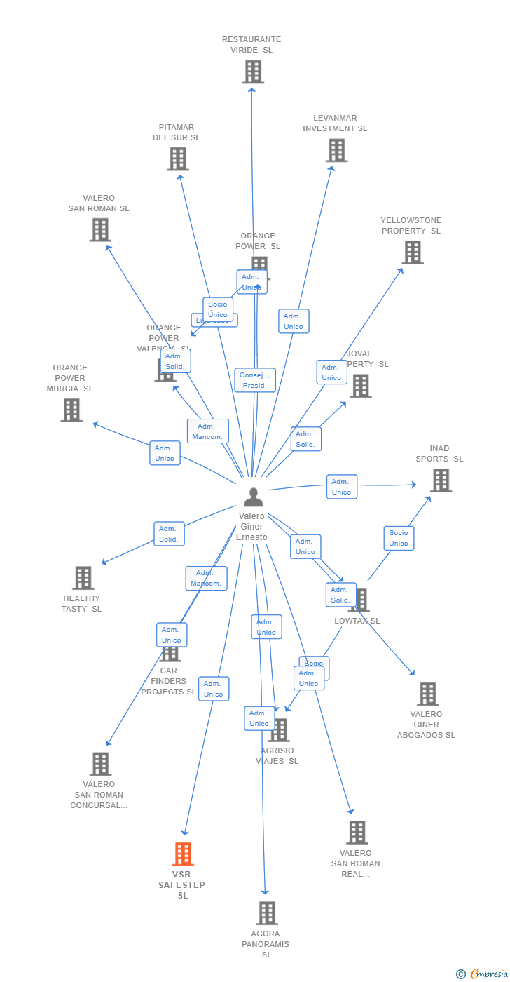 Vinculaciones societarias de VSR SAFESTEP SL