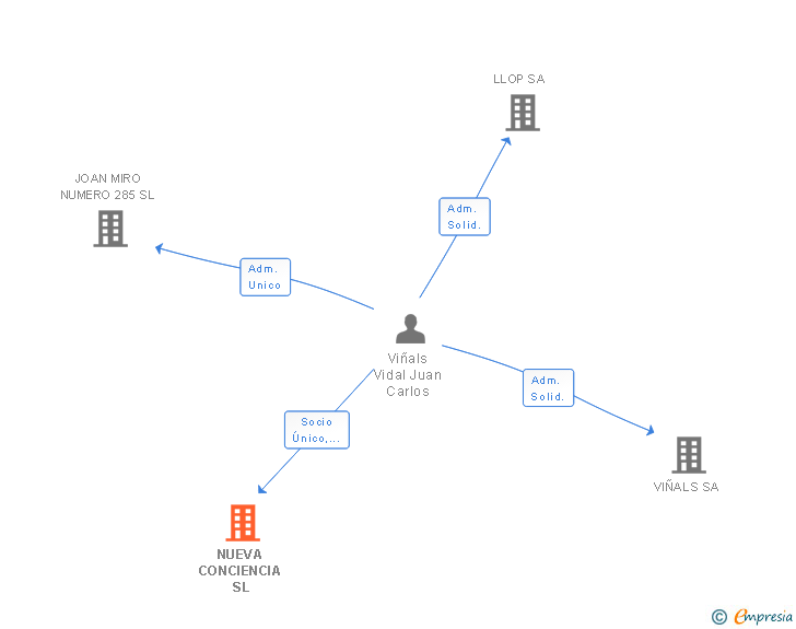 Vinculaciones societarias de NUEVA CONCIENCIA SL