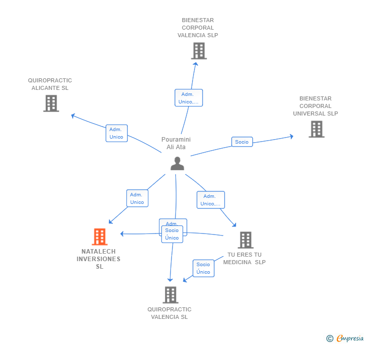 Vinculaciones societarias de NATALECH INVERSIONES SL