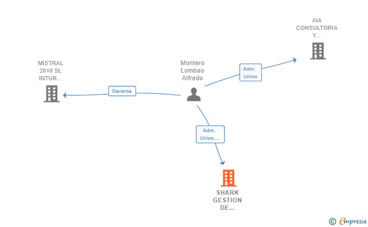 Vinculaciones societarias de SHARK GESTION DE ACTIVOS SL