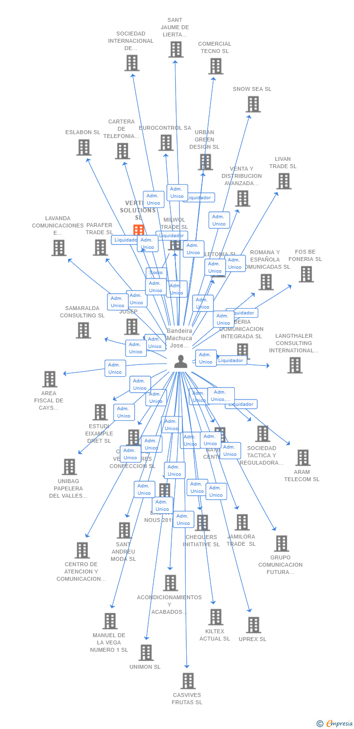 Vinculaciones societarias de VERTEX SOLUTIONS SL