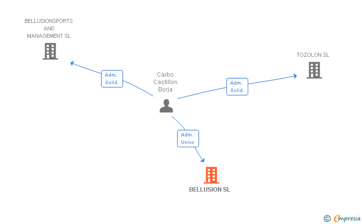 Vinculaciones societarias de BELLUSION SL