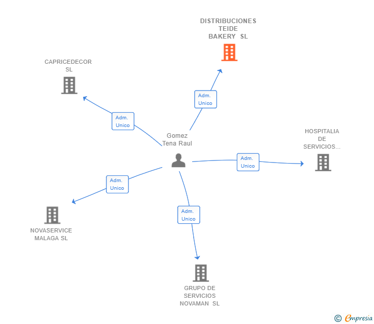 Vinculaciones societarias de DISTRIBUCIONES TEIDE BAKERY SL