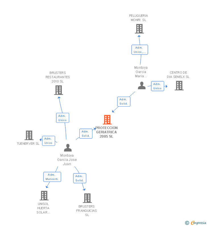 Vinculaciones societarias de PROTECCION GERIATRICA 2005 SL