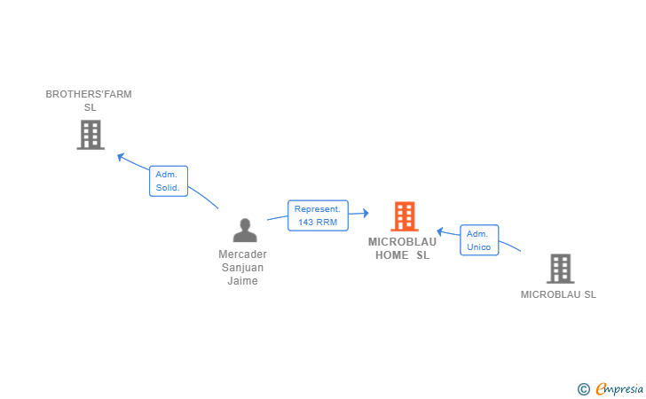 Vinculaciones societarias de MICROBLAU HOME SL