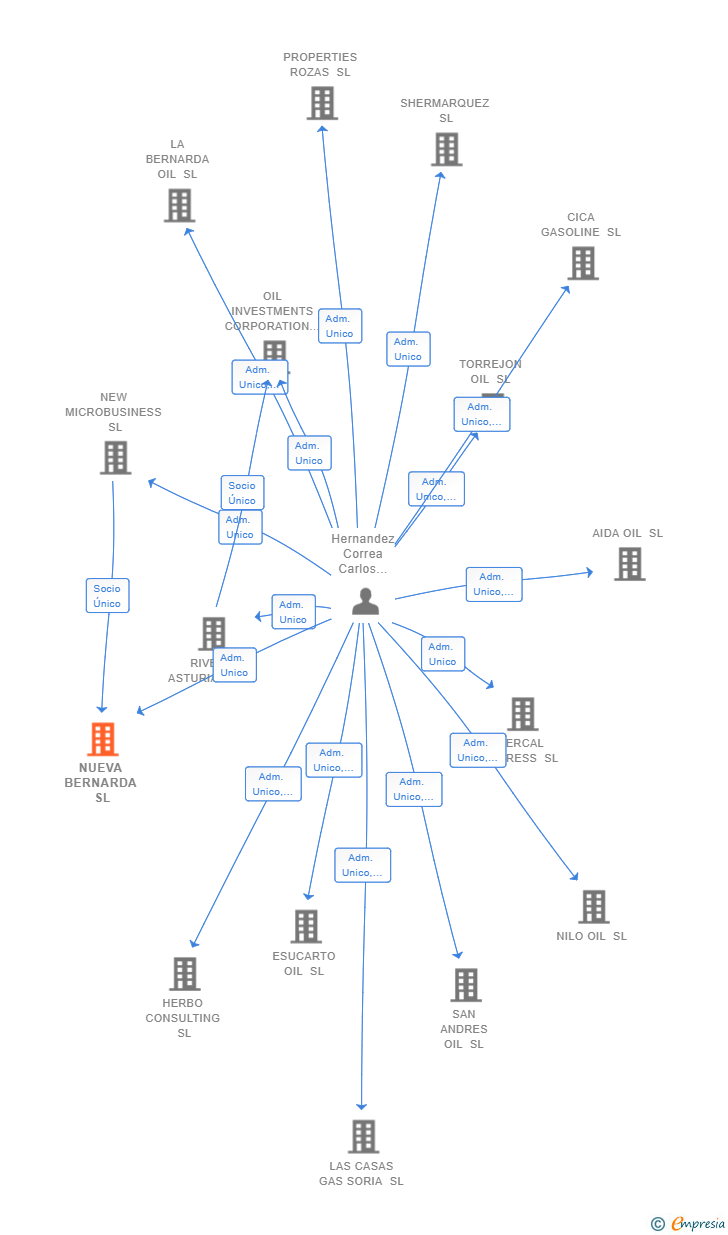 Vinculaciones societarias de NUEVA BERNARDA SL