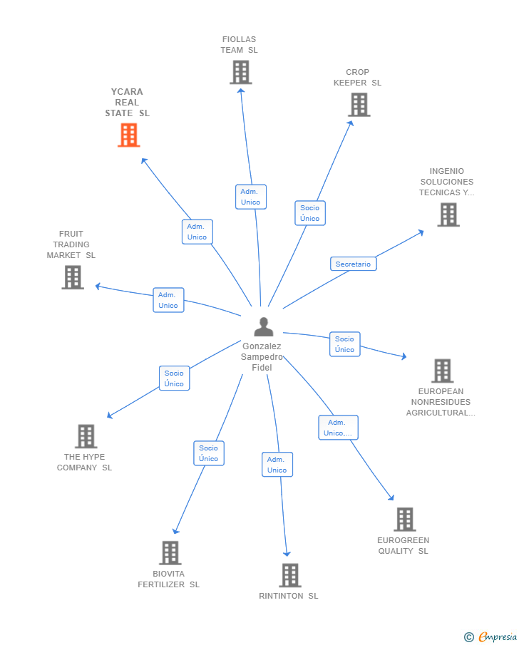 Vinculaciones societarias de YCARA REAL STATE SL