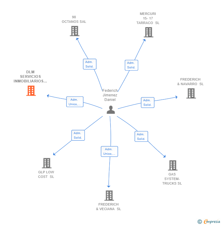 Vinculaciones societarias de DLM SERVICIOS INMOBILIARIOS SL