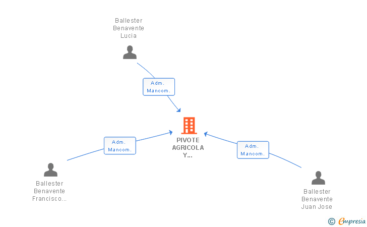 Vinculaciones societarias de PIVOTE AGRICOLA Y COMERCIAL SL