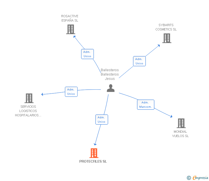 Vinculaciones societarias de PROTECFILES SL
