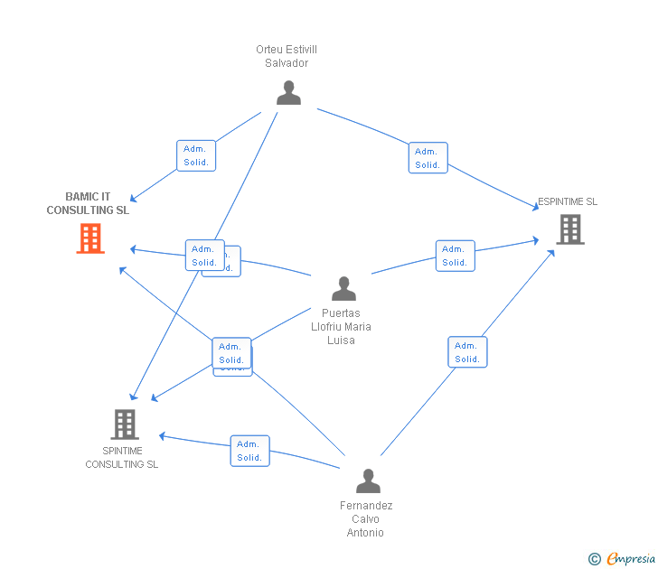 Vinculaciones societarias de BAMIC IT CONSULTING SL