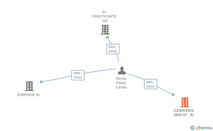 Vinculaciones societarias de ZABRISKIE INVEST SL