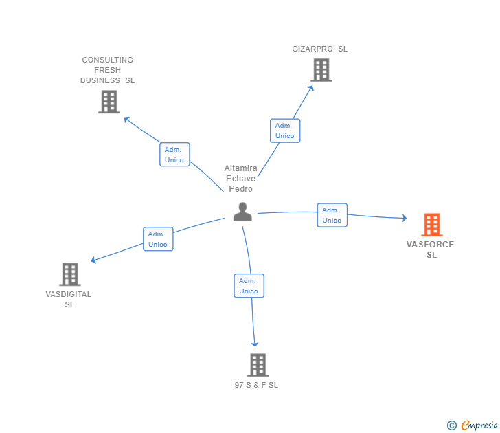 Vinculaciones societarias de VASFORCE SL