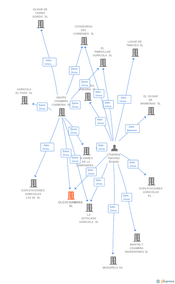 Vinculaciones societarias de OLEOCHAMBRA SL