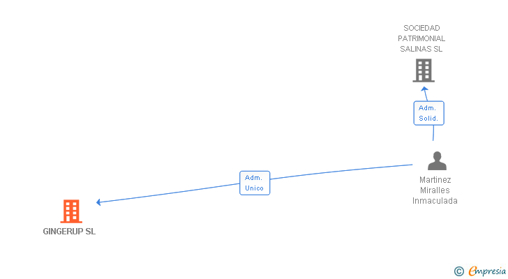 Vinculaciones societarias de GINGERUP SL