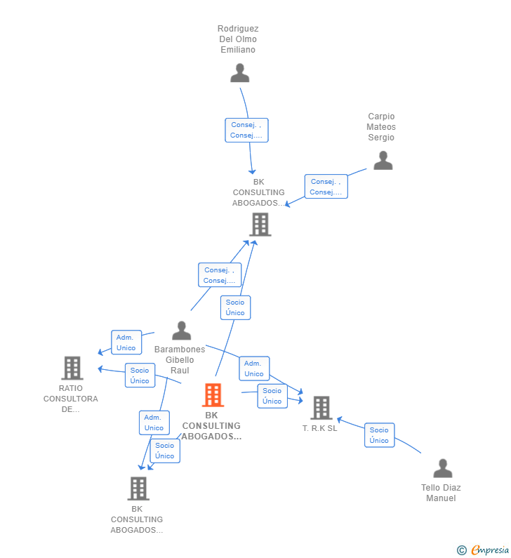 Vinculaciones societarias de BK CONSULTING ABOGADOS & ASESORES SA