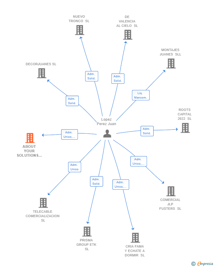 Vinculaciones societarias de ABOUT YOUR SOLUTIONS SL