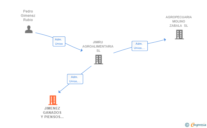 Vinculaciones societarias de JIMENEZ GANADOS Y PIENSOS SL