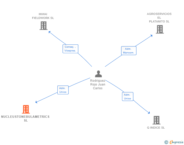 Vinculaciones societarias de NUCLEUSTONEBULAMETRICS SL