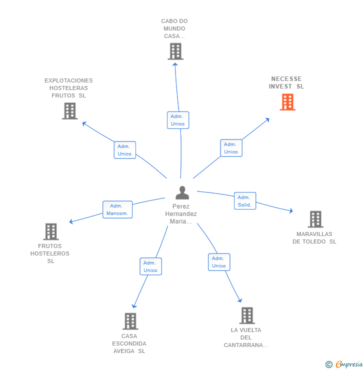 Vinculaciones societarias de NECESSE INVEST SL